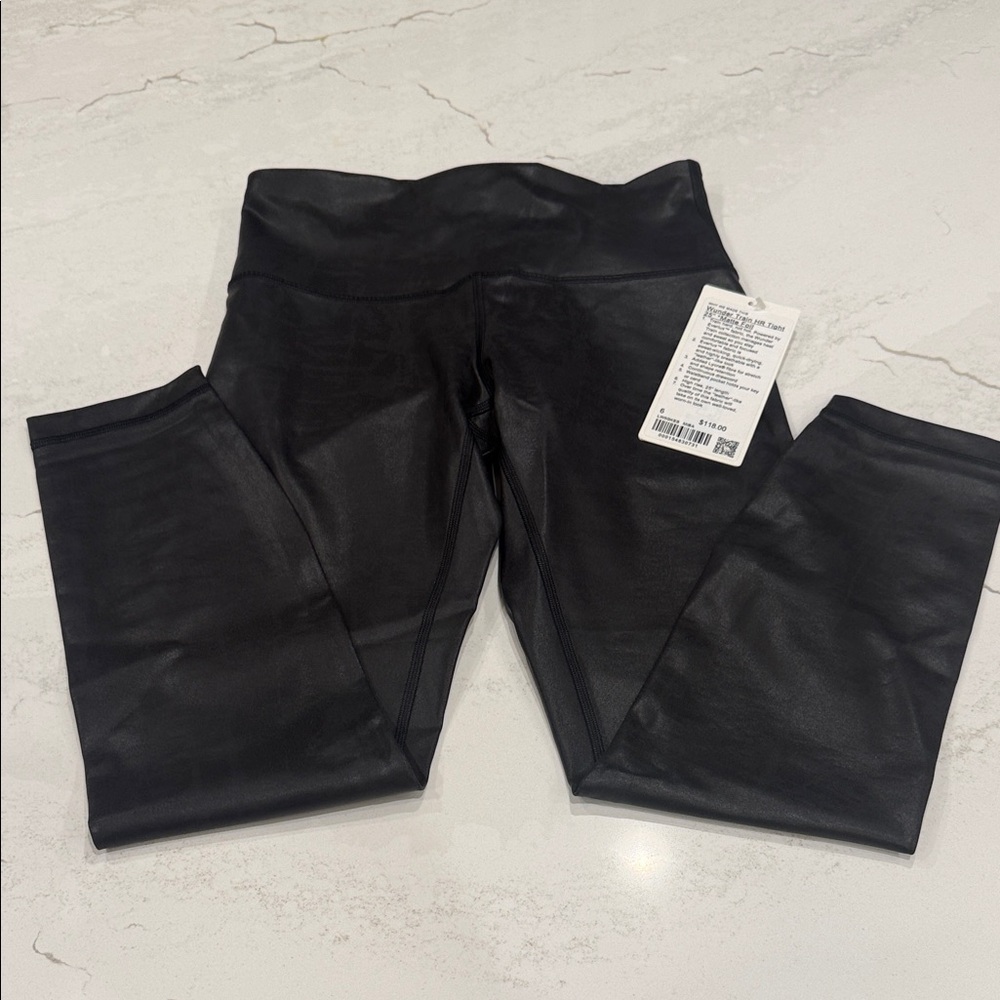 Lululemon Wunder Train HR Tights 25” /Matte Foil Black Leggings